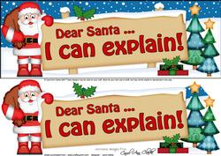 Xmas Santa I Can Explain! Signpost Lge Dl Easicut Decoupage