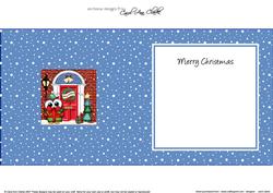 Little Owl's Present Christmas Door Matching Square Insert