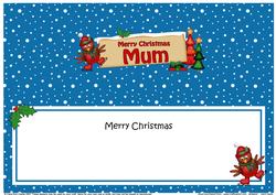 Xmas Mum Robin Signpost Large Dl Matching Insert