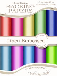 'linen Embossed' Festive Backing Paper Kit