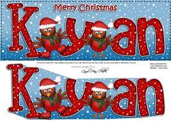 Xmas Kyan Robins Large Dl & 3D Decoupage