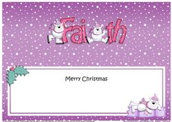 Xmas Faith Polar Bears Matching Large Dl Insert