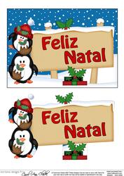 Xmas Italian Portugese Signpost 5x7 Easicut Decoupage