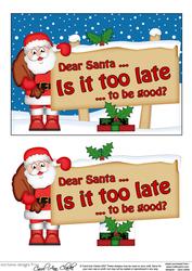 Xmas Dear Santa - Signpost 5x7 Easicut Decoupage