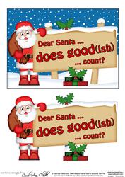 Xmas Dear Santa - Signpost 5x7 Easicut Decoupage