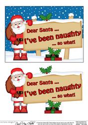 Xmas Dear Santa - Signpost 5x7 Easicut Decoupage