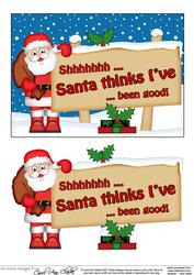 Xmas Dear Santa  -  Signpost 5x7 Easicut Decoupage