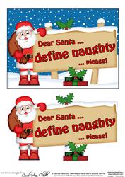 Xmas Dear Santa - Signpost 5x7 Easicut Decoupage