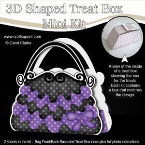 Dotty Frilly Handbag Shaped Treat or Favour Box Mini Kit