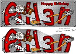 Large Dl Birthday Allan DIY Tools 3D Decoupage