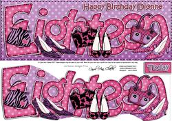 18th Birthday Dionne Handbags & Shoes Lge Dl 3D Decoupage