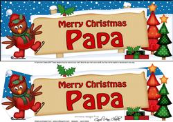 Xmas Papa Robin Signpost Large Dl Easicut 3D Decoupage