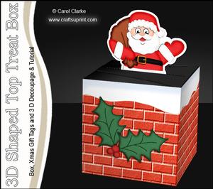 3D Santa Got Stuck Shaped Top Gift Box Mini Kit