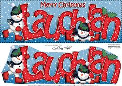 Xmas Lauchlan Snowmen Large Dl & 3D Decoupage