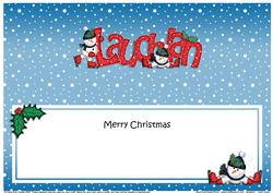 Xmas Lauchlan Snowmen Matching Large Dl Insert