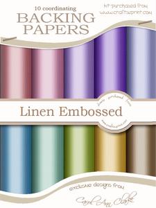 'linen Embossed' Backing Paper Kit - Pretty Daisy Colours