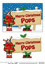 Xmas Pops Rudolph Signpost 5x7 Easicut Decoupage