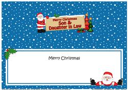 Xmas Son & Daughter in Law Santa Signpost Large Dl Insert