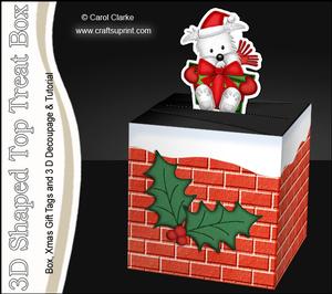 3D Xmas Westie Dog Shaped Top Gift Box Mini Kit