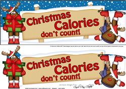 Xmas Rudolph Christmas Calories Signpost Lge Dl Decoupage