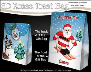 3D Xmas Treat for Santa Large Gift Bag Mini Kit