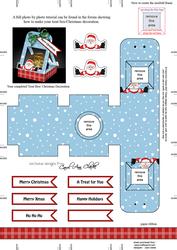 Santa 3D Xmas Treat Box Tree Decoration Easifold Frame