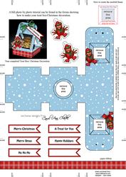 Robin 3D Xmas Treat Box Tree Decoration Easifold Frame