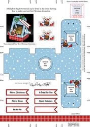 Rudolph 3D Xmas Treat Box Tree Decoration Easifold Frame