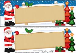 Xmas Blank Santa Large Dl & 3D Decoupage