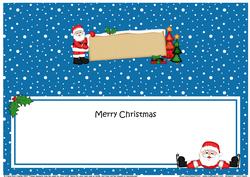 Xmas Blank Santa Matching Large Dl Insert