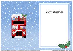 Xmas Santa Express Blank Matching Insert