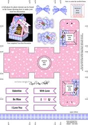 Lola Elephant's Rose 3D Valentine Treat Box Easifold Frame