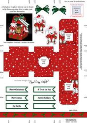Westie Dog 3D Xmas Treat Box Tree Decoration Easifold Frame