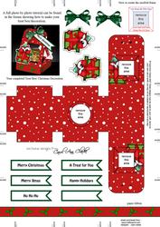 Little Owl 3D Xmas Treat Box Tree Decoration Easifold Frame