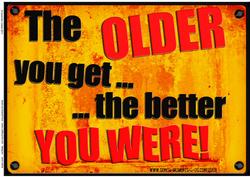 A4 Fun Novelty Senior Moment Saying Card Topper