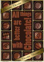 A4 Chocolate Greetings Card Topper