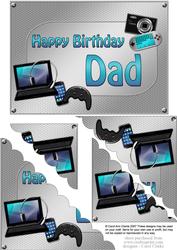 5x7 Gadgets N Gizmos Birthday Dad Scallop Corner Stacker