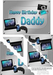 5x7 Gadgets N Gizmos Birthday Daddy Scallop Corner Stacker