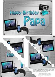 5x7 Gadgets N Gizmos Birthday Papa Scallop Corner Stacker