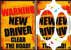 A5 Fun Novelty New Driver Scallop Corners N Pyramage