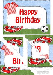 5x7 Football Birthday Scallop Corner Stacker