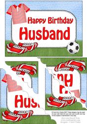 5x7 Football Birthday Husband Scallop Corner Stacker