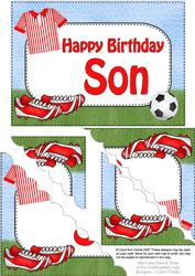 5x7 Football Birthday Son Scallop Corner Stacker
