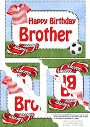 5x7 Football Birthday Brother Scallop Corner Stacker