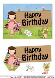 5x7 Girlz Suzi's Shopping Birthday 3D Step by Step Decoupage