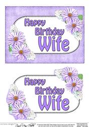 5x7 Birthday Wife Daisies 3D Step by Step Decoupage