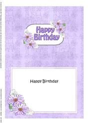 5x7 Birthday Daisies Matching Insert