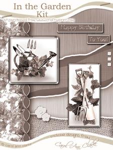 In the Garden Kit in Cappuccino with Step by Step Decoupage