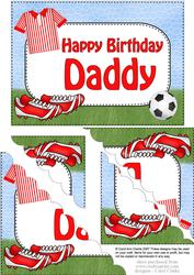 5x7 Football Birthday Daddy Scallop Corner Stacker