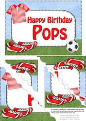 5x7 Football Birthday Pops Scallop Corner Stacker